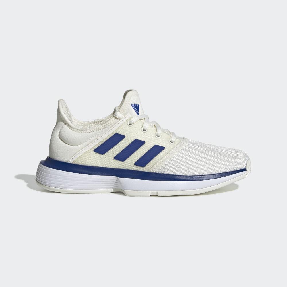 Adidas Boys' SoleCourt Tennis Shoes White/Royal Ireland FV3091